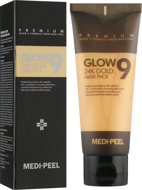 Золотая маска-пленка - Medi Peel Glow 9 24K Gold Mask Pack