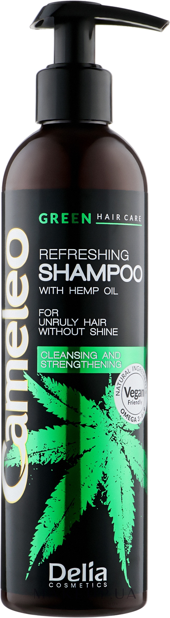 Освежающий шампунь с маслом конопли - Delia Cosmetics Cameleo Green Shampoo — фото 250ml