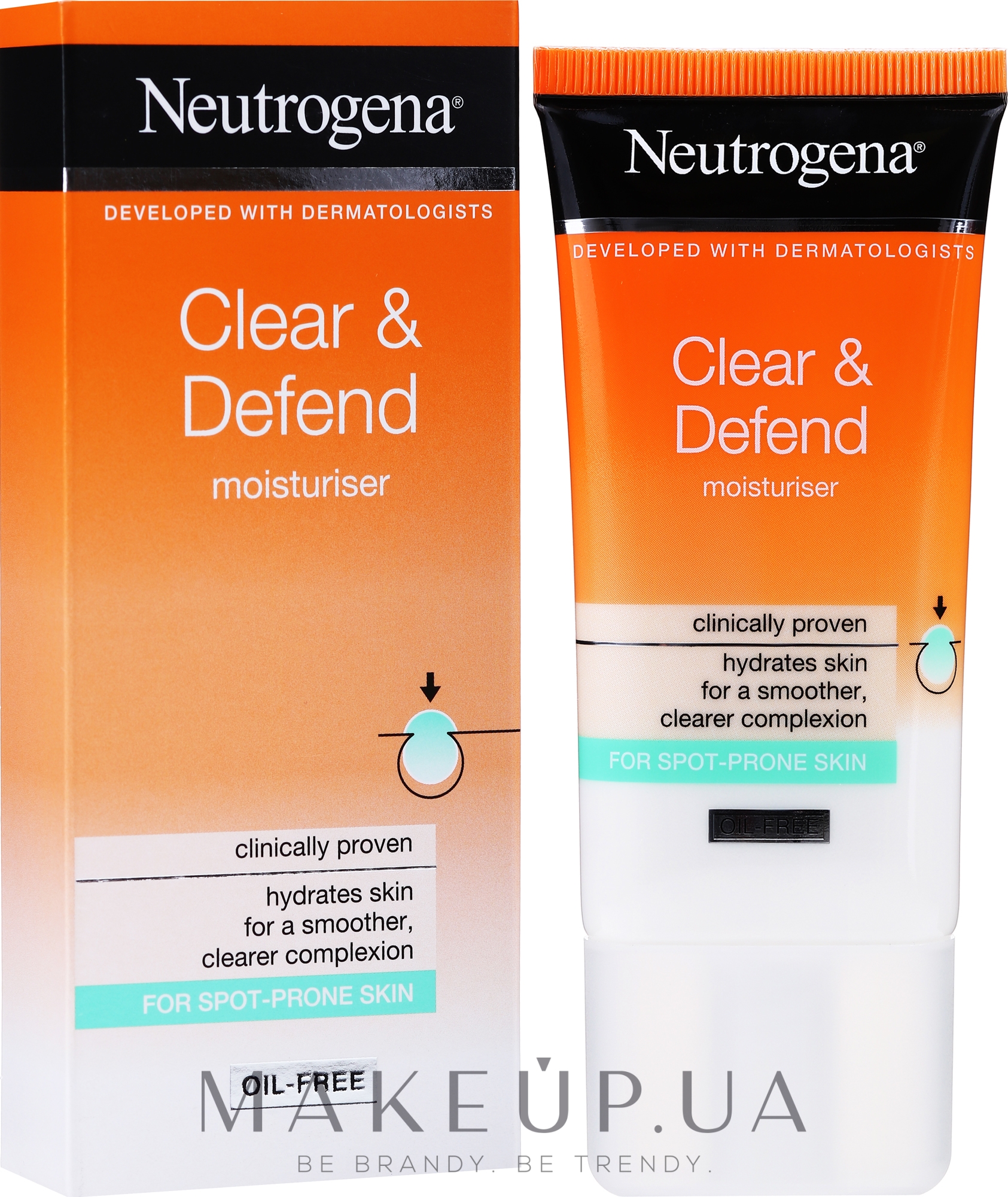 Безмасляный увлажняющий крем для лица - Neutrogena Visibly Clear Spot Proofing Oil-Free Moisturiser Cream — фото 50ml