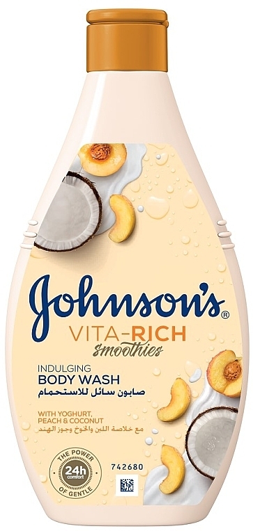 Расслабляющий гель для душа с йогуртом, кокосом и экстрактом персика - Johnson’s Vita-rich Smoothies — фото N1