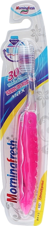 Дорожня складна зубна щітка, яскраво-рожева - Morning Fresh — фото N1