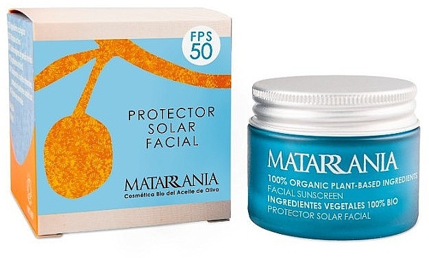 Сонцезахисний крем для обличчя - Matarrania 100% Organic Face Sunscreen SPF50 — фото N2