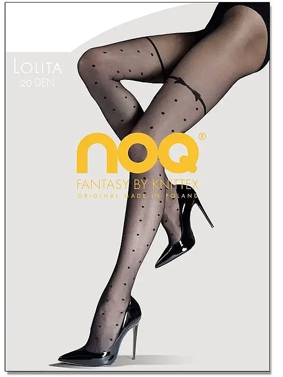 Колготки жіночі в горошок "Lolita", 20 Den, nero - Knittex — фото N1