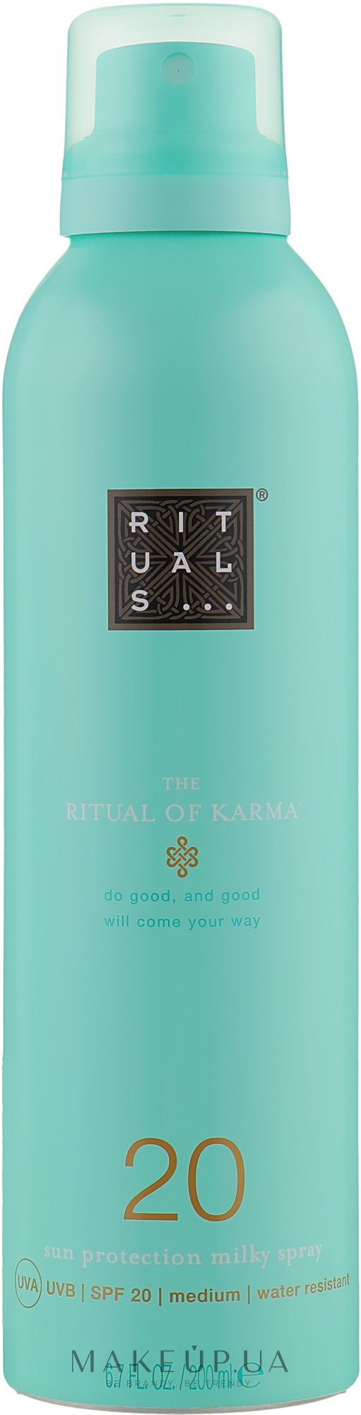 Солнцезащитный спрей для тела - Rituals The Ritual Of Karma Sun Protection Milky Spray 20 — фото 200ml