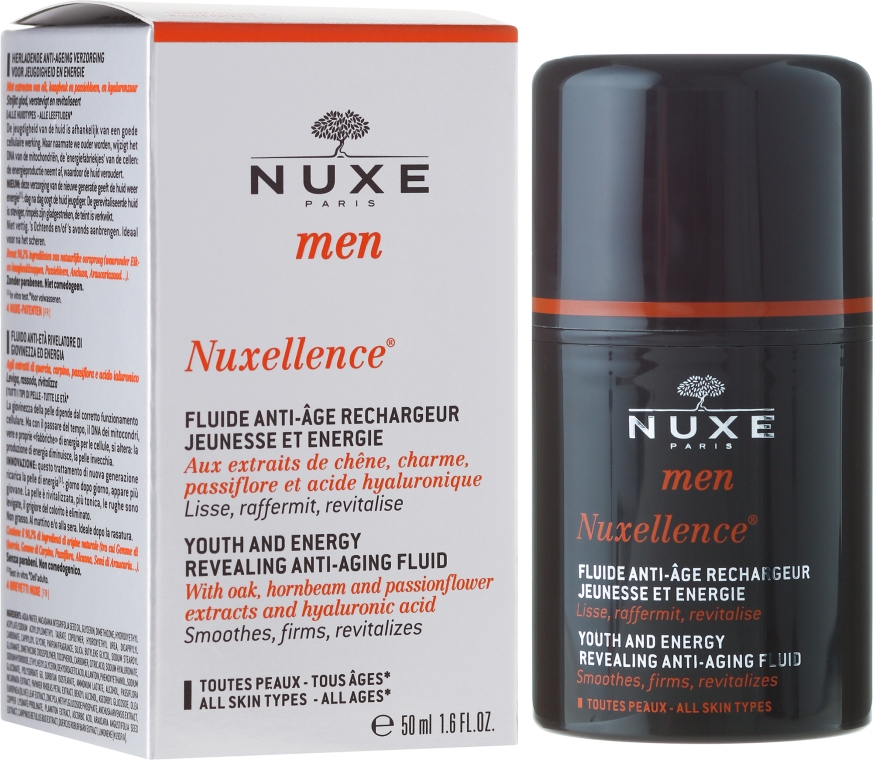 Антивозрастной флюид для мужчин - Nuxe Men Nuxellence Youth and Energy Revealing Anti-Aging Fluid — фото N1