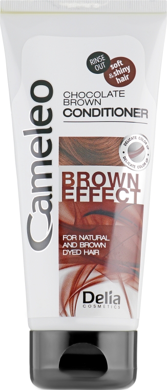 Інтенсивно регенерувальний кондиціонер із коричневим відтінком - Delia Cosmetics Cameleo Brown Effect — фото N1