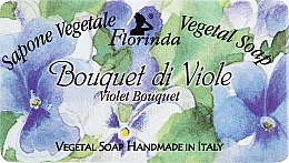 Мило натуральне "Букет фіалок" - Florinda Sapone Vegetale Vegetal Soap Violet Bouquet — фото N1