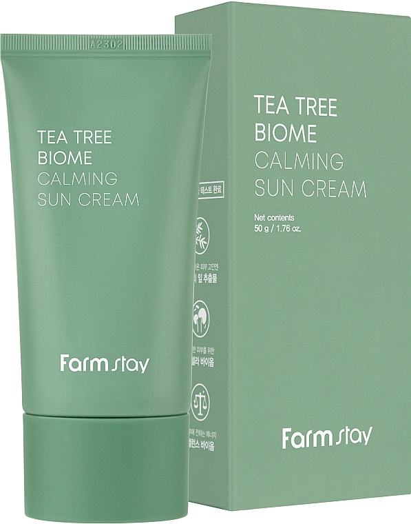 ПОДАРОК! Успокаивающий солнцезащитный крем - FarmStay Tea Tree Biome Calming Sun Cream — фото N2