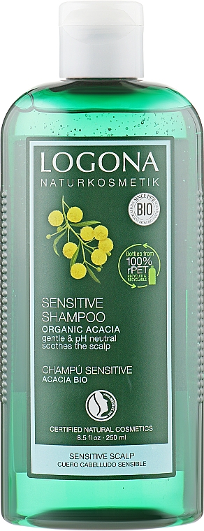 Шампунь для сухої чутливої шкіри голови - Logona Hair Care Sensitive Shampoo Organic Acacia