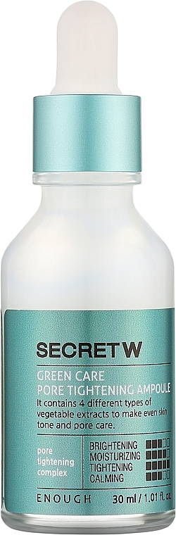 Сироватка для обличчя - Enough Secret W Green Care Pore Tightening Ampoule — фото N1