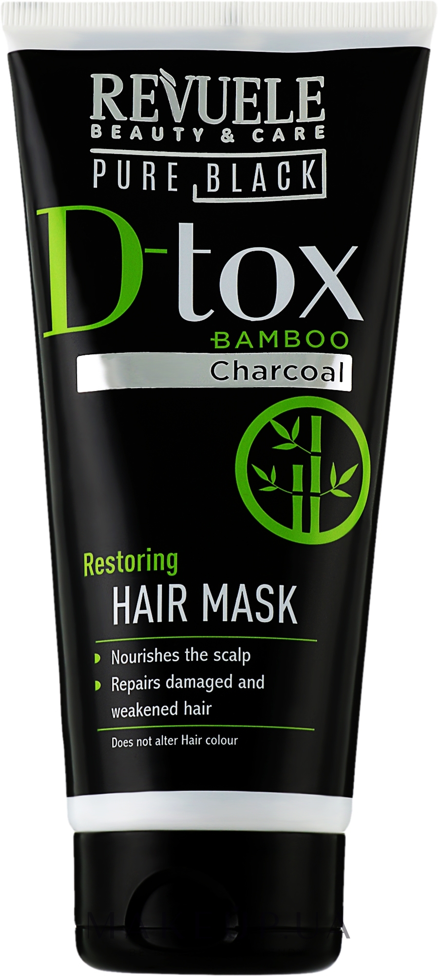 Маска для волос - Revuele Pure Black Detox Restoring Hair Mask — фото 200ml
