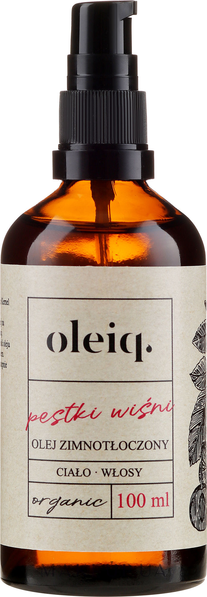Олія вишневих кісточок для тіла і волосся - Oleiq Cherry Hair And Body Oil — фото 100ml