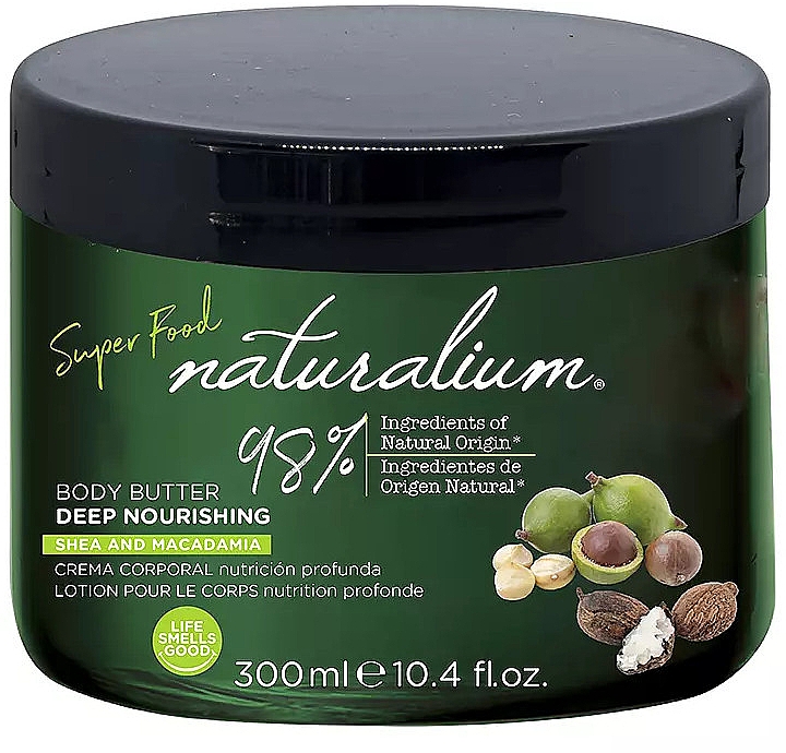 Батер для тіла з олією макадамії - Naturalium Super Food Macadamia Oil Body Butter — фото N1