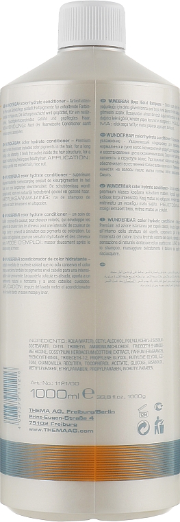 Зволожуючий кондиціонер для фарбованого нормального і сухого волосся - Wunderbar Color Hydrate Conditioner — фото N2
