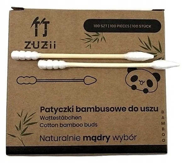 Бамбукові ватні палички з різними наконечниками - Zuzii Bamboo Cotton Buds — фото N2