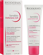 Заспокійливий крем для обличчя - Bioderma Sensibio Defensive Rich Active Soothing Cream — фото N2