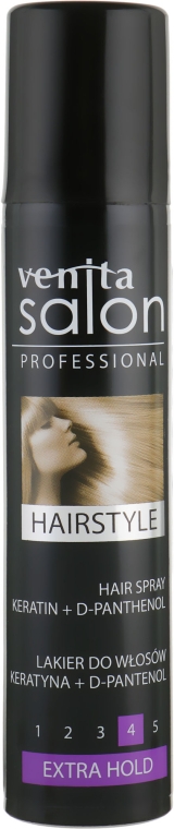 Лак для волос с кератином + D-пантенолом - Venita Salon Extra Hold Hair Spray travel size — фото N1