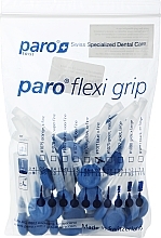 Парфумерія, косметика Міжзубні щітки, х-тонкі, 3.0 мм, сині з ковпачком - Paro Swiss Flexi Grip