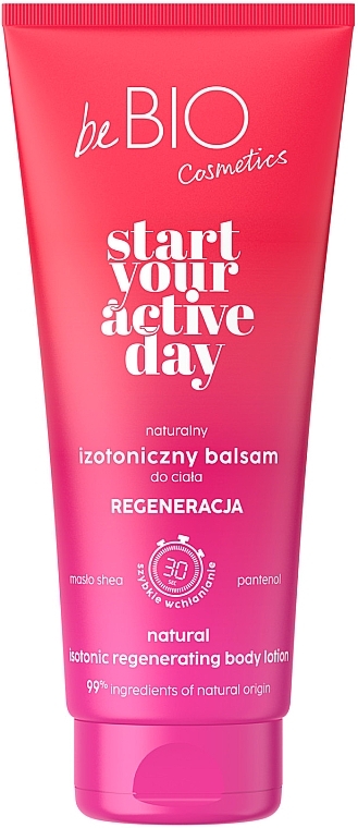 Натуральный изотонический восстанавливающий лосьон для тела - BeBio Start Your Active Day Natural Isotonic Regenerating Body Lotion — фото N1