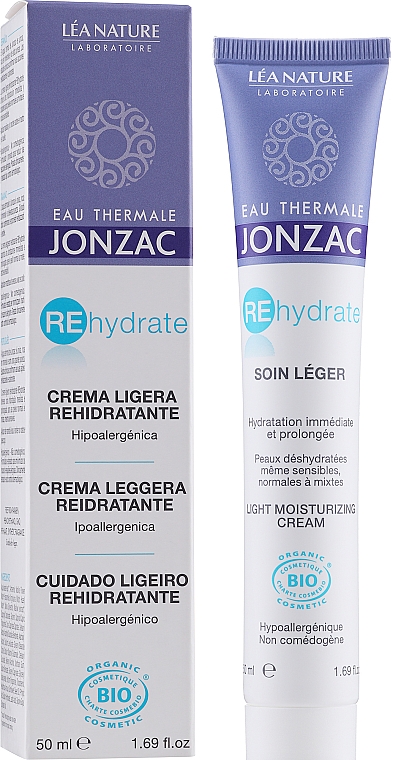 Легкий зволожувальний крем для обличчя - Eau Thermale Jonzac Rehydrate Light Moisturizing Cream — фото N2