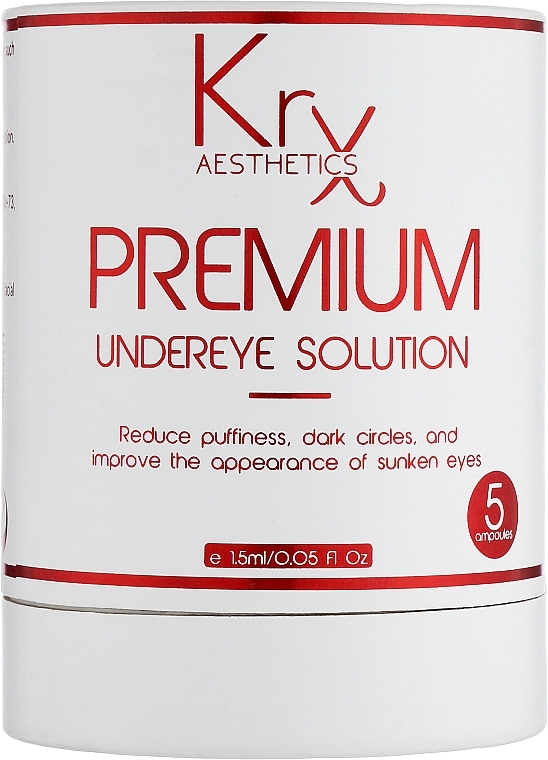 Гелевий бустер-концентрат з 10% бетаглюканом та матричними пептидами - KRX Aesthetics Premium Undereye Solution Ampoule — фото N1