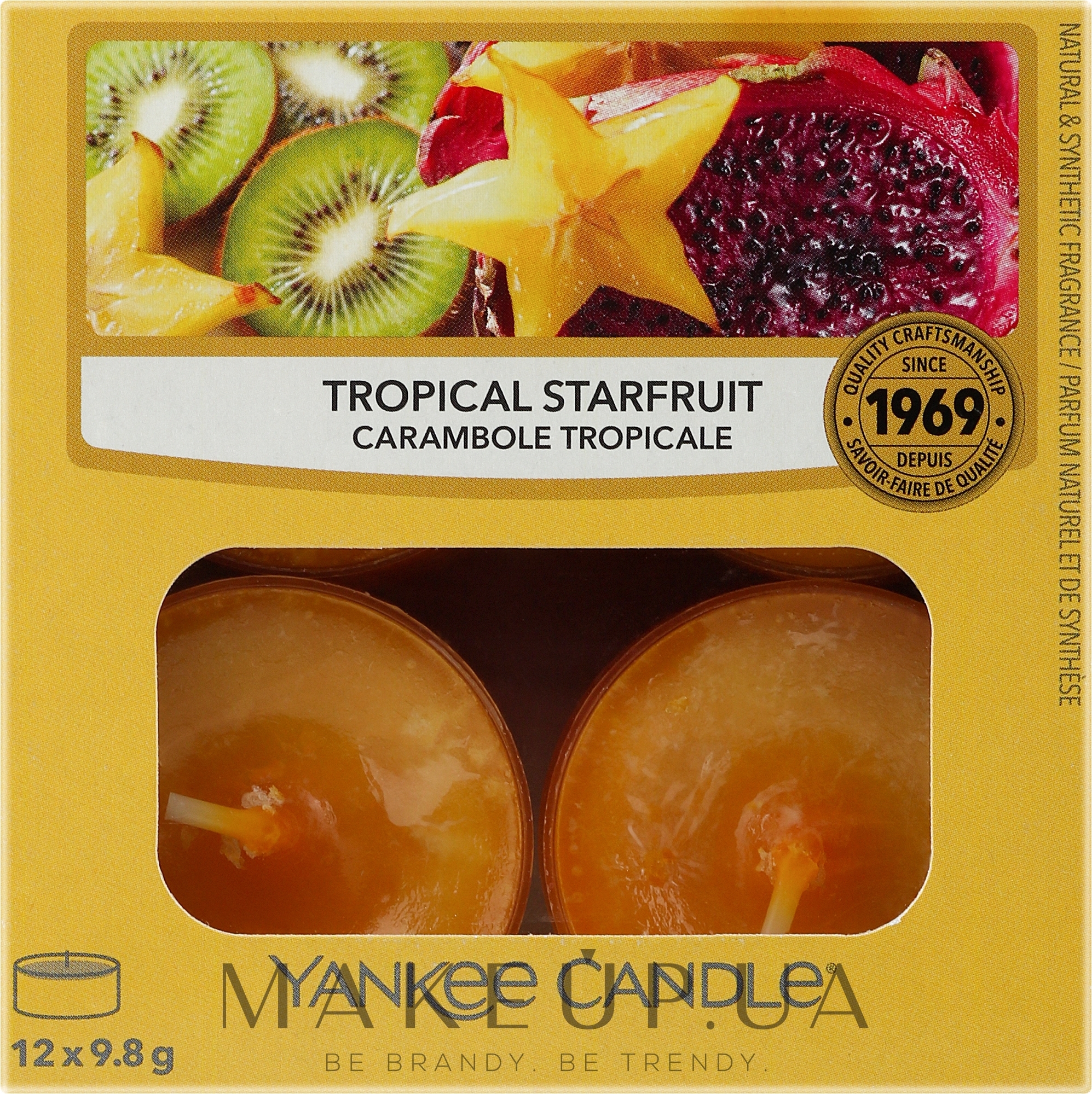Чайні свічки - Yankee Candle Tea Light Candles Tropical Starfruit — фото 12шт