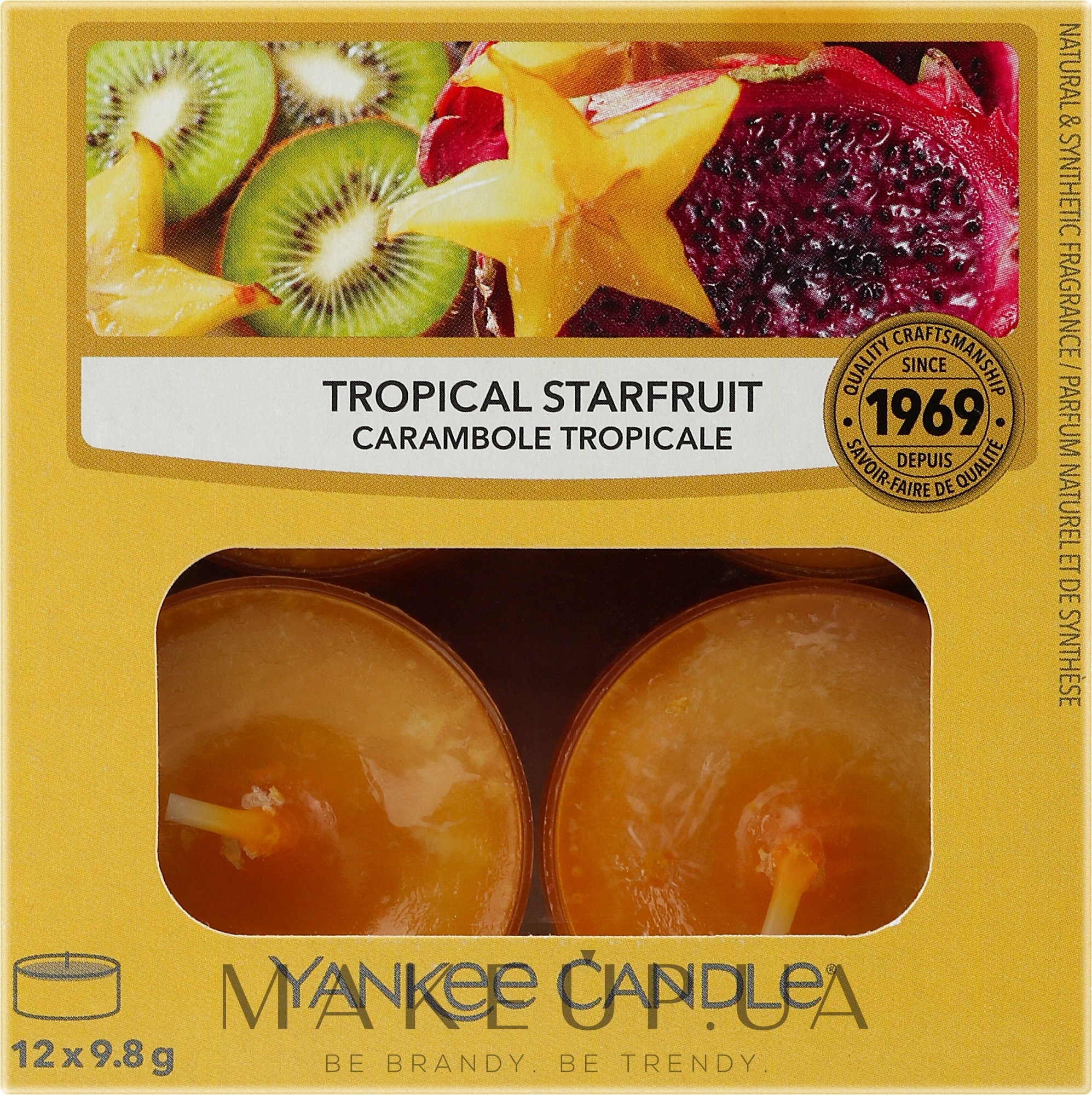 Чайные свечи - Yankee Candle Tea Light Candles Tropical Starfruit — фото 12шт