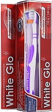 Набір "Вибір професіоналів", фіолетова щітка - White Glo Professional Choice Whitening Toothpaste (toothpaste/100ml + toothbrush) — фото N1
