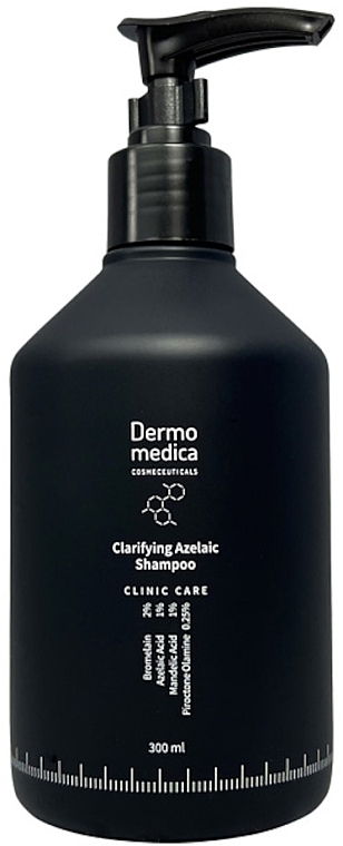 Очищающий шампунь для волос с азелаиновой кислотой, миндальной кислотой и пироктоламином - Dermomedica Clinic Care Clarifying Azelaic Shampoo — фото N1