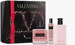 Парфумерія, косметика Valentino Donna Born In Roma Set - Набір (edp/50ml + edp/mini/15ml + b/lotion/100ml)