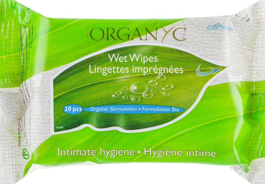 Влажные салфетки для интимной гигиены - Corman Organyc Intimate Hygiene Wet Wipes