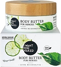 Духи, Парфюмерия, косметика Масло для тела "Mint & Lime" - I Want You Naked For Heroes Body Butter