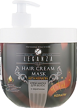 Крем-маска для волос с кератином - Leganza Cream Hair Mask With Keratin (с дозатором) — фото N1
