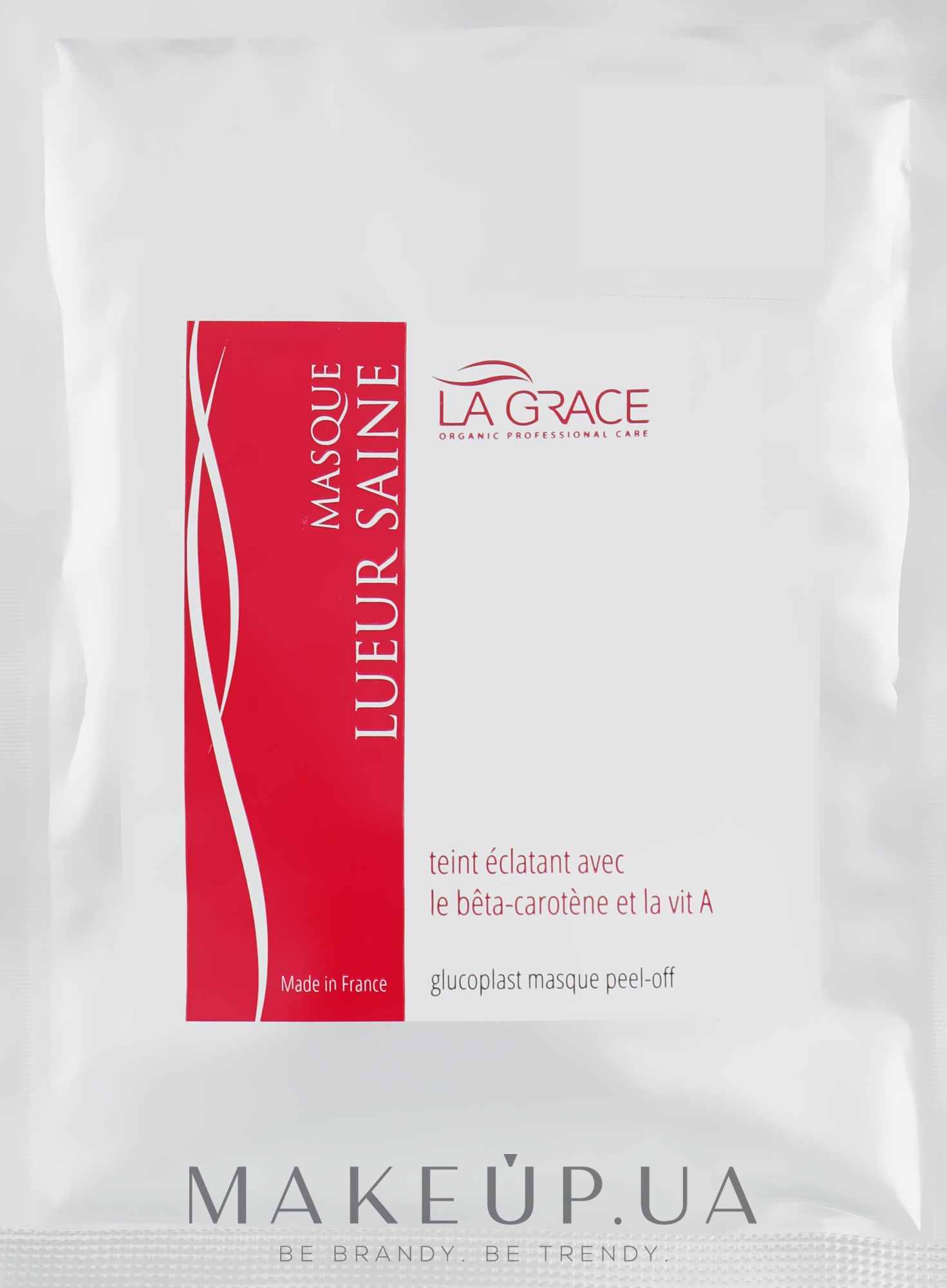 Зволожуюча альгінатна маска для обличчя "Сяючий ефект" для гладкості та сяйва шкіри - La Grace Masque Lueur Saine — фото 25g