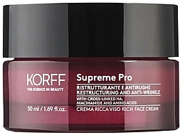 Парфумерія, косметика Крем проти зморщок для сухої шкіри обличчя - Korff Supreme Pro Rich Face Cream