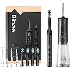 Духи, Парфюмерия, косметика Набор, черный - Bitvae Daily D2 + С2 (elect/toothbrush/1pcs + irrigator/1pcs)