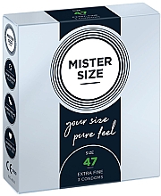 Духи, Парфюмерия, косметика Презервативы латексные, размер 47, 3 шт - Mister Size Extra Fine Condoms