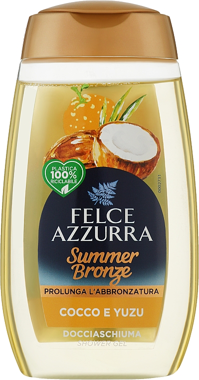 Гель для душа "Кокос и юдзу" - Felce Azzurra Summer Bronze Cocco & Yuzu Shower Gel — фото N1