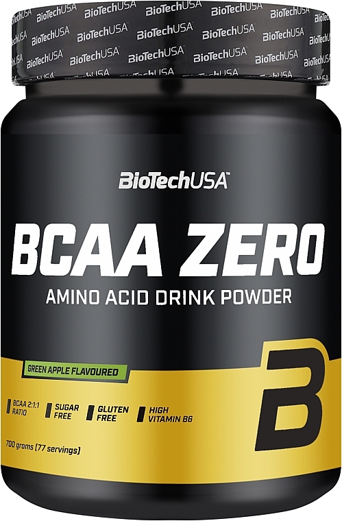 Комплекс аминокислот в порошке "Зеленое яблоко" - BioTechUSA BCAA Zero Green Apple Amino Acid Drink Powder  — фото N1