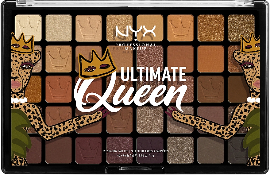 Палетка теней для глаз - NYX Professional Makeup Ultimate Queen Eyeshadow Palette — фото N1