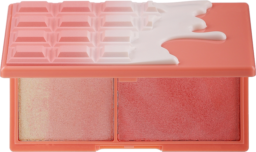 Хайлайтер-бронзер для лица - I Heart MakeUp Chocolate Peach & Glow Palette — фото N1
