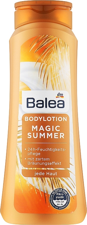 Лосьйон для тіла, автозасмага для середнього й темного тону шкіри - Balea Magic Summer — фото N1