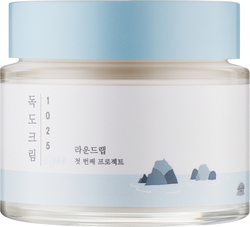 Легкий увлажняющий крем для лица с минералами - Round Lab 1025 Dokdo Light Cream 