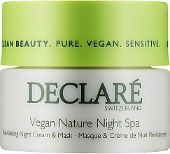 Парфумерія, косметика Нічний крем-маска для обличчя - Declare Vegan Nature Night Spa