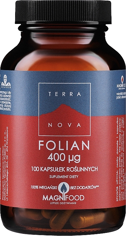 Пищевая добавка "Фолиан", в капсулах - Terranova Folian 500mg — фото N1