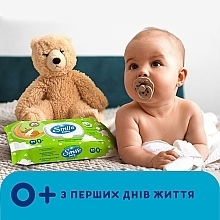 Влажные салфетки для новорожденных с клапаном "Экстракт алоэ", 84 шт. - Smile Ukraine Baby Wet Wipes — фото N4