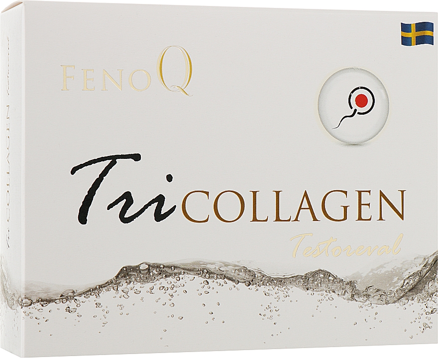 Питьевой триколлаген пептиды для мужчин - FenoQ TriCollagen Testoreval — фото N1