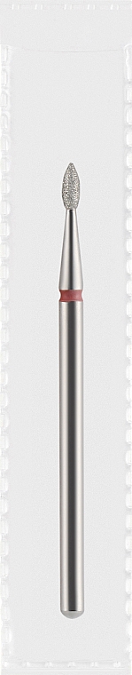 Фреза алмазна червона «Оливка гостра», діаметр 1,8 мм, довжина 4 мм - Divia DF007-18-R — фото N1