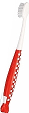 Зубная щетка "J", детская от 7 до 12 лет, экстрамягкая, с красной ракеткой - Spokar J — фото N2