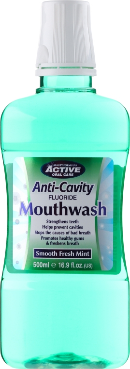Ополіскувач для ротової порожнини - Beauty Formulas Active Oral Care Anti-Cavity Mouthwash — фото N1